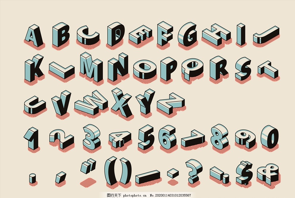 创意立体英文字体设计图片 其他 广告设计 图行天下素材网